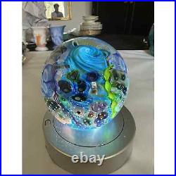 Seascape Ocean Reef Orb 4 Paperweight Blues One of a Kind Signed Scotty G. NEW