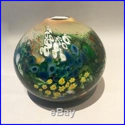 Shawn Messenger Studio Art Glass Millefiori Vase/Paperweight Landscape Series