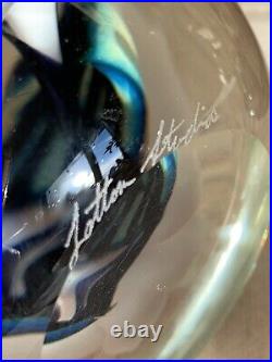 Signed 2001 Lotton Studio Art Glass Paperweight Scott Bayless