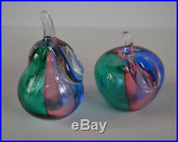 Signed Archimede Seguso Murano Art Glass Fruit Paperweights -2