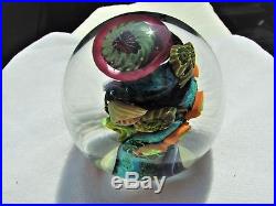 Signed Aro Schulze 97 Tropical Coral Reef Vitra Studio Glass Paperweight 4 1/4
