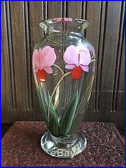 Signed Art Glass Orient and Flume Paperweight Vase