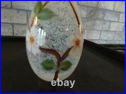Signed Chris Sherwin Art Glass Cherry Blossom Flower Feb 2006 Paperweight Cased