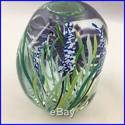 Signed David Huchthausen Milropa Studios Art Glass Paperweight Dated 1979