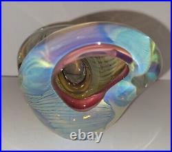 Signed Irving Slotchiver Fumed Art Glass Sculpture 1446