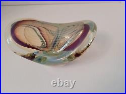 Signed Irving Slotchiver Fumed Art Glass Sculpture 1446