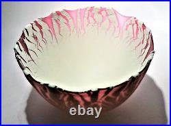 Signed Malcolm Sutcliffe British Studio Art Glass bowl