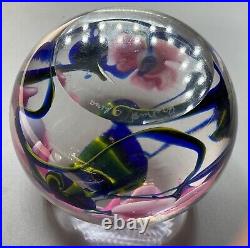 Signed Richard Olma 1988 Art Glass Paperweight