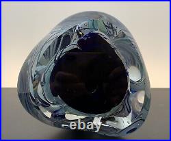 Signed Rollin Karg 15.5 Dichroic Twist Art Glass Paperweight Sculpture 1999 Exc