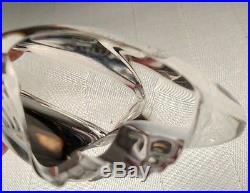 Signed Steuben Art Glass Eagle Crystal Paperweight Hand Cooler Lloyd Atkins