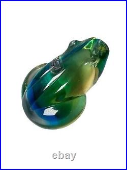 Signed Vintage Oggetti Murano Art Glass Frog Italy Attr Elio Raffaeli