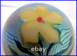 Signed and Dated Orient & Flume pulled feather Flower Paperweight 1976