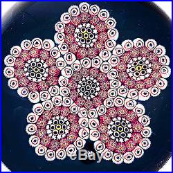 St. Louis 1972 PINK AND WHITE MILLEFIORI DOILIES on Blue Ground L/E