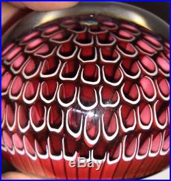 St Louis 1974 Red Honeycomb Paperweight Stunning Limited Edition 211