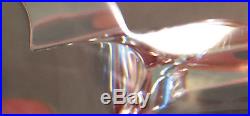 Steuben Art Glass Crystal 1979 Pair of Hearts point up point down paperweights