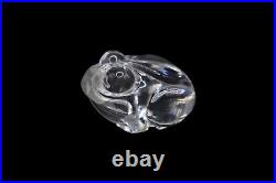 Steuben Art Glass Frog Hand Cooler or Paperweight