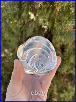 Steuben Paperweight Art Glass Crystal Conch Shell Spiral Twist