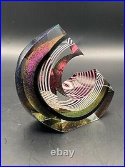 Steven Correia 1989 Dichroic Limited Edition Paperweight 21/250 5.25