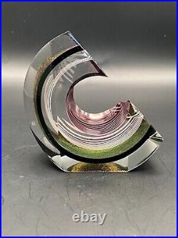 Steven Correia 1989 Dichroic Limited Edition Paperweight 21/250 5.25