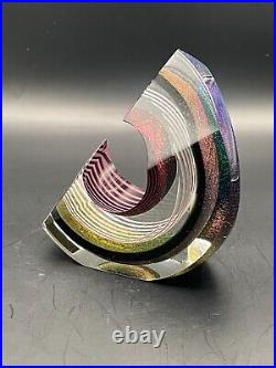 Steven Correia 1989 Dichroic Limited Edition Paperweight 21/250 5.25