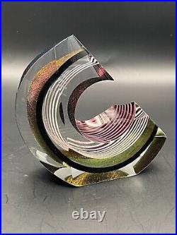 Steven Correia 1989 Dichroic Limited Edition Paperweight 21/250 5.25