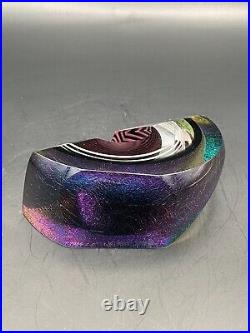 Steven Correia 1989 Dichroic Limited Edition Paperweight 21/250 5.25