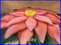 Steven Lundberg Studios Glass Flower Paperweight Signed 1985