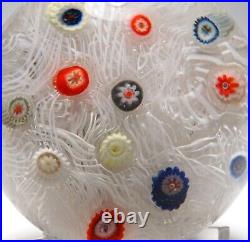 Strathearn Spaced Millefiori on Lace Paperweight