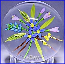 Stunning CHRIS BUZZINI Colorful BOUQUET Art Glass PAPERWEIGHT