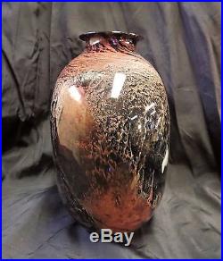 Stunning, Large Josh Simpson, Signed And Dated, Unusual Earth Tones Vase