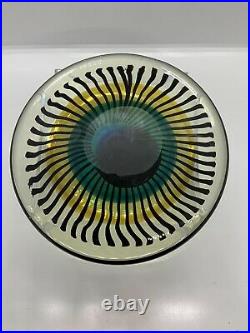 Stunning Studio Art Glass Eye Sculpture 7 Round Heavy Unique Rare