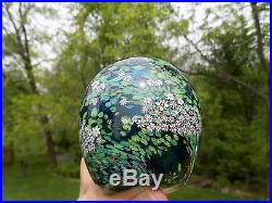Superb Peter Raos 1998 Blown Art Glass Millefiori Monet Water Lilies Paperweight