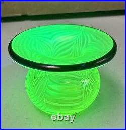 Terry Crider Spittoon Art Glass Uranium Toothpick Holder 2006