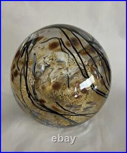 Tim Lazer Signed and Dated 1999 Studio Art Glass Paperweight Approx. 3.5