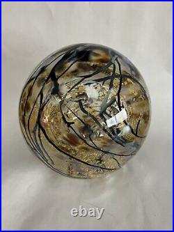 Tim Lazer Signed and Dated 1999 Studio Art Glass Paperweight Approx. 3.5