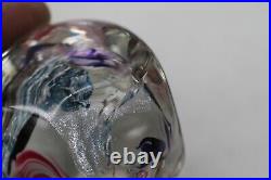 Timothy E. Landers Art Glass Sculpture Paperweight Iridescent Signed Z2