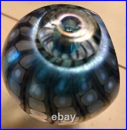 Tom Philabaum Reptilian Iridescent Art Glass Perfume bottle or paper weight