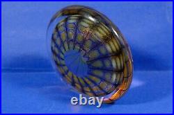 Tom Philabaum Signed 2009 Art Glass Flat Sided Paperweight H 5 1/2