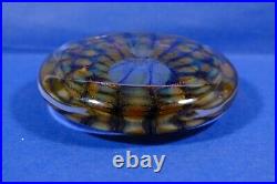 Tom Philabaum Signed 2009 Art Glass Flat Sided Paperweight H 5 1/2