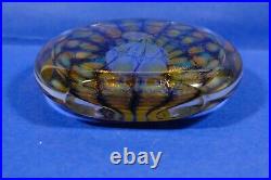 Tom Philabaum Signed 2009 Art Glass Flat Sided Paperweight H 5 1/2