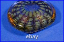 Tom Philabaum Signed 2009 Art Glass Flat Sided Paperweight H 5 1/2