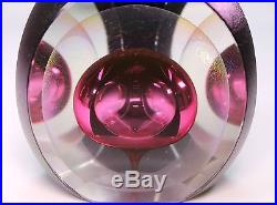 Tom Philabaum's Purple withGold 3 Sided Paperweight AMAZING