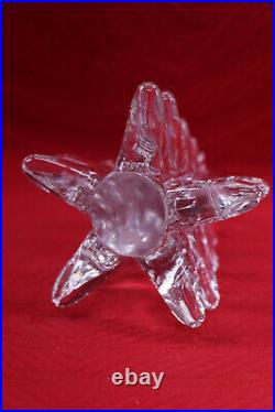 Trio (3) Art Glass / Crystal Christmas Tree Figurines 4.5 6.5 & 8