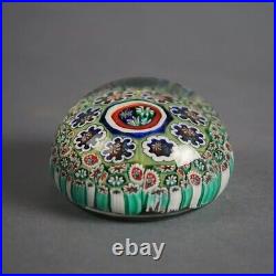 Two Antique Millefiori Art Glass Paperweights 19thC