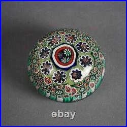 Two Antique Millefiori Art Glass Paperweights 19thC