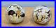 Two Satava Petroglyph Art Glass Paperweights 1993 & 1994 Signed & Dated