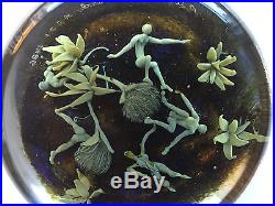 Unique Paul Stankard Root People Glass Paperweight Signed And Dated Rare