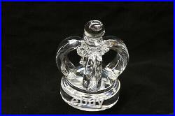 Unique Signed Steuben Crystal Glass Crown Paperweight Figurine # 8138 Art Glass