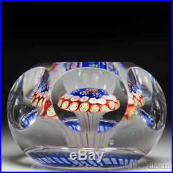 Unusual antique Baccarat mushroom faceted paperweight