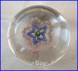 VICTORIAN CLICHY BACCARAT FRENCH ENGLISH GARLAND MILLEFIORI GLASS PAPERWEIGHT